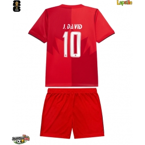 Kanada Jonathan David #10 Kotipaita Lapsille MM-kisat 2026 Lyhythihainen (+ shortsit)